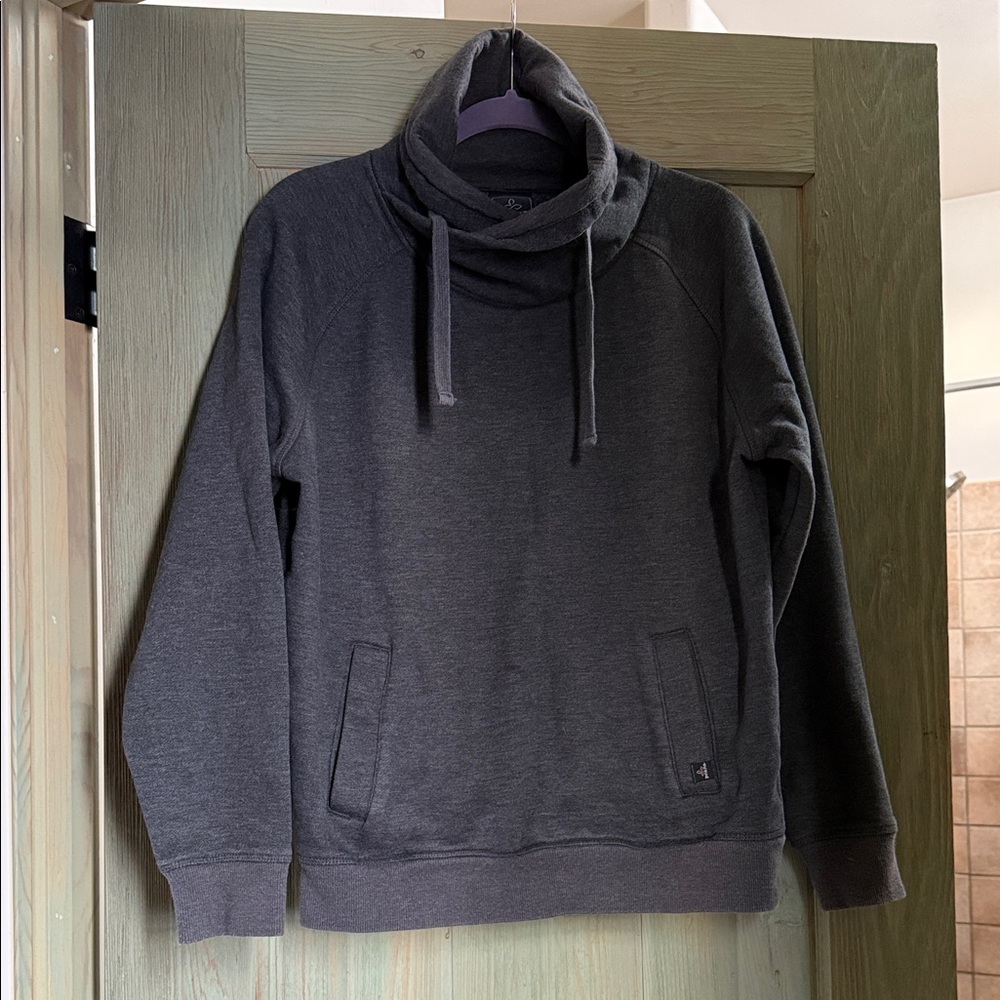 EUC Prana Charcoal Cowl Neck sweatshirt